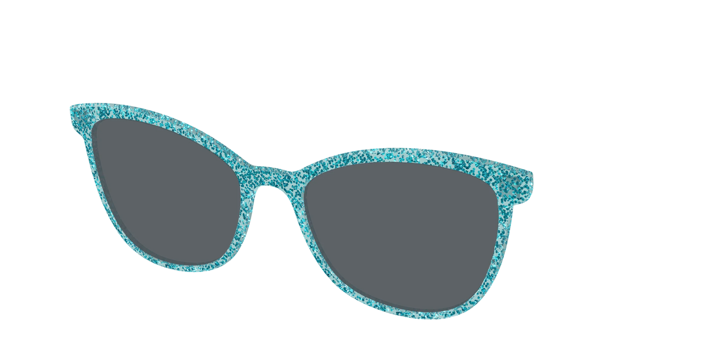 The Polarized Aquamarine Sparkle Sun Top