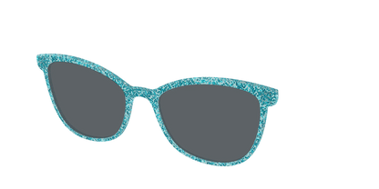 The Polarized Aquamarine Sparkle Sun Top