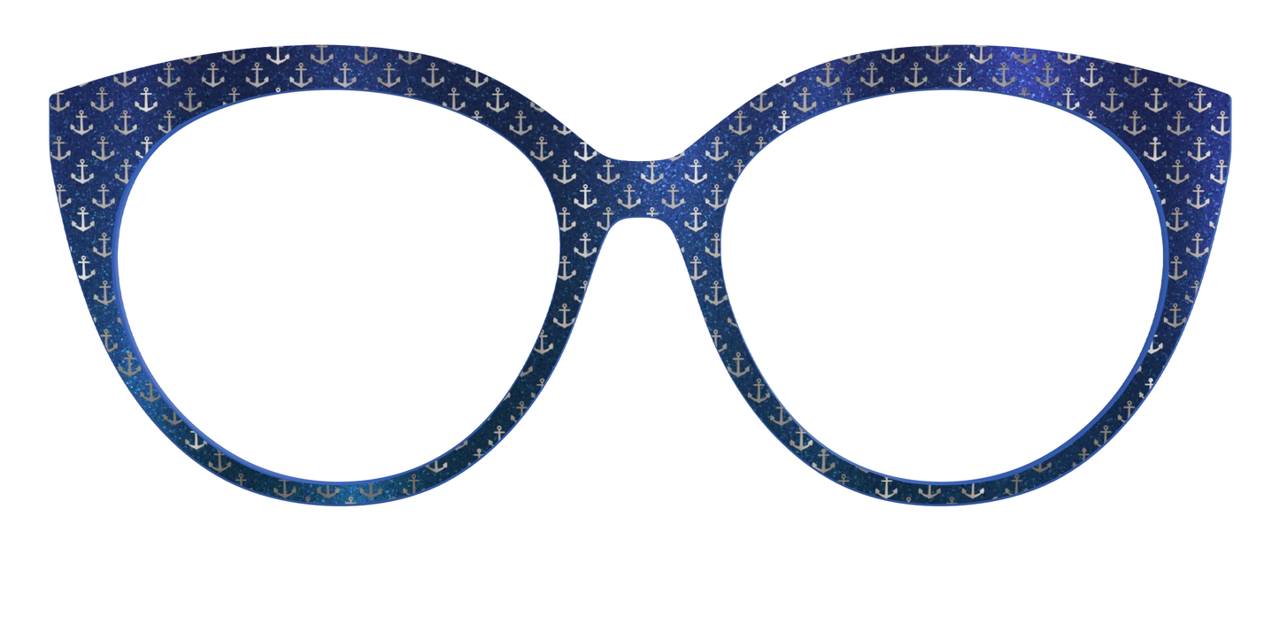 The Blue Shimmer with Silver Foil Anchors