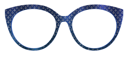 The Blue Shimmer with Silver Foil Anchors