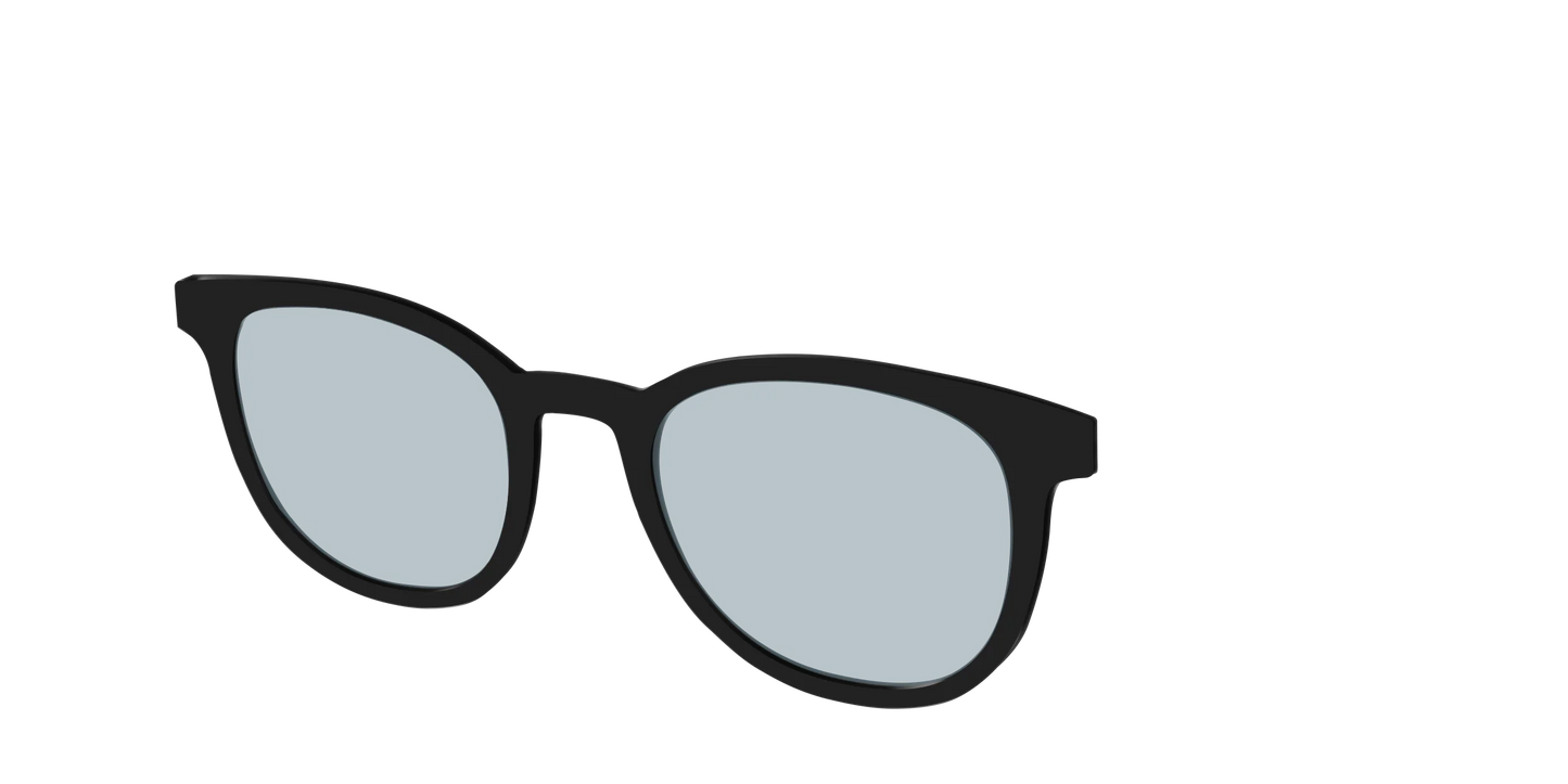 The Black With Slate Blue Lens