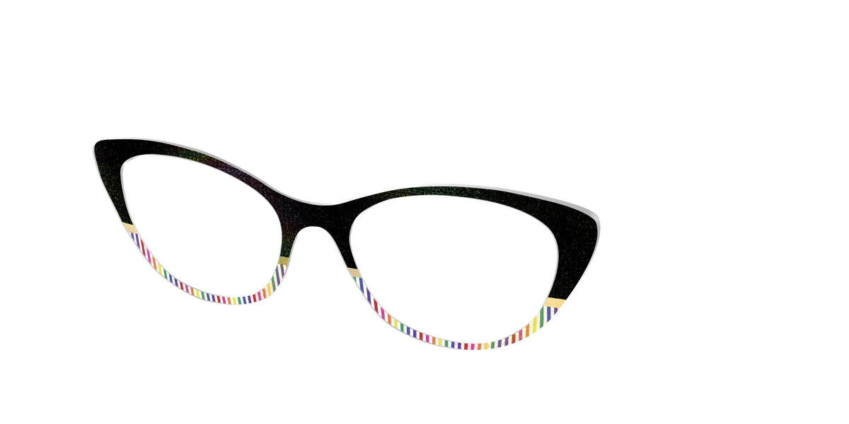 The Chic Pride Stripes Crystal with Gold Foil