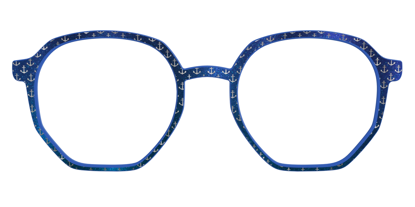 The Blue Shimmer with Silver Foil Anchors