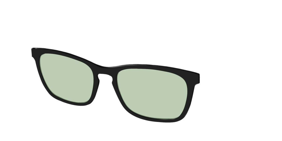 The Black With Sage Green Lens