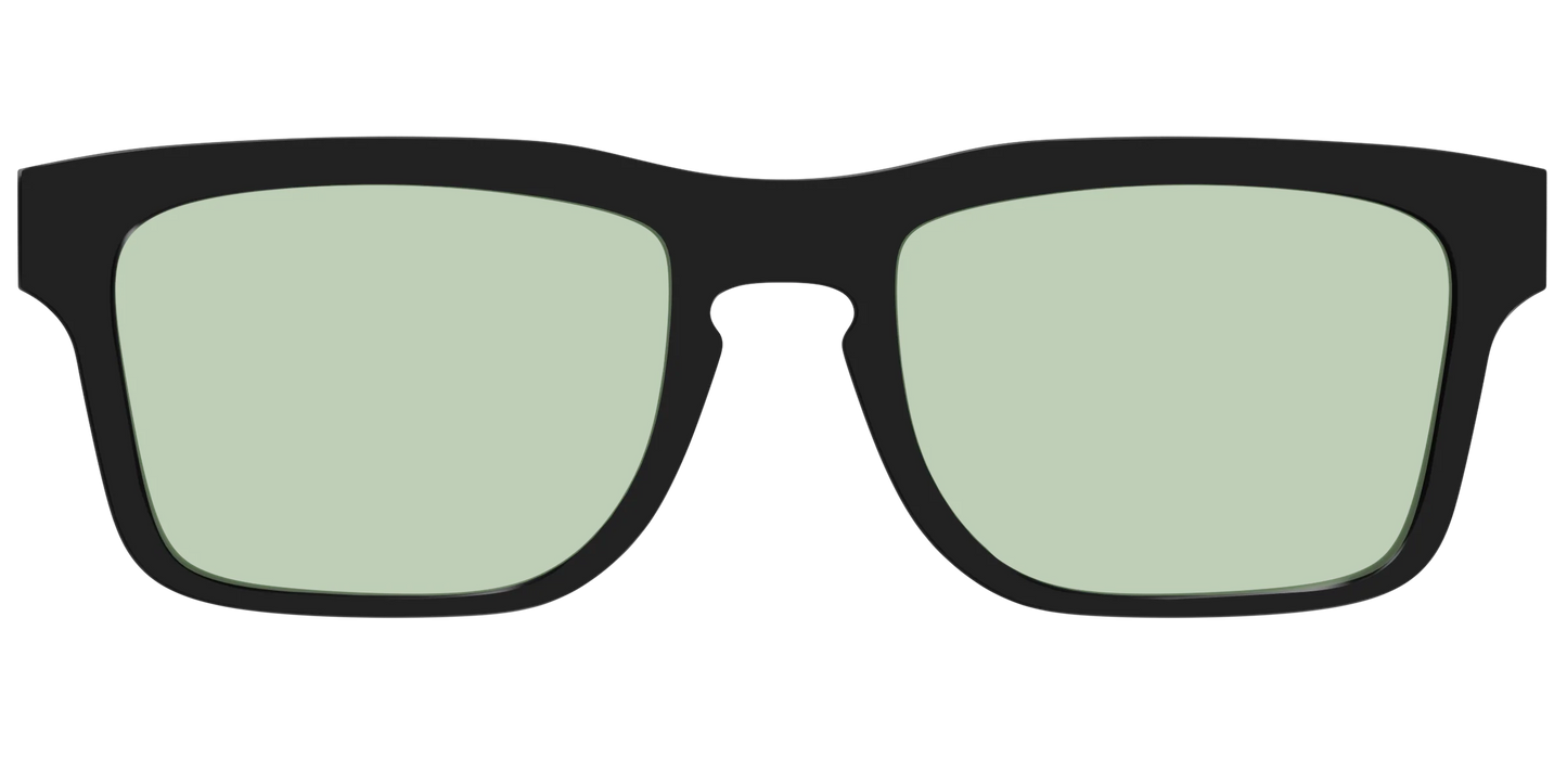 The Black With Sage Green Lens