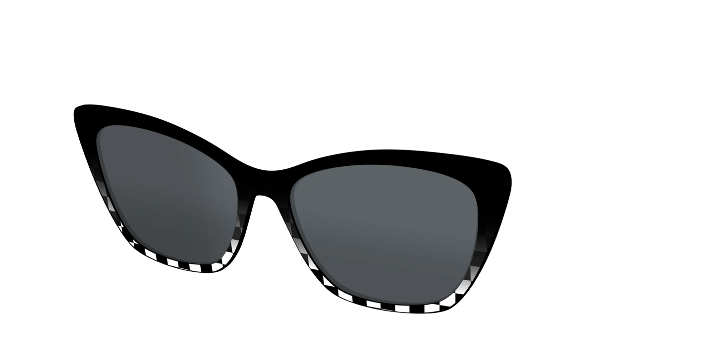 The Polarized Checkerboard Fade Sun Top