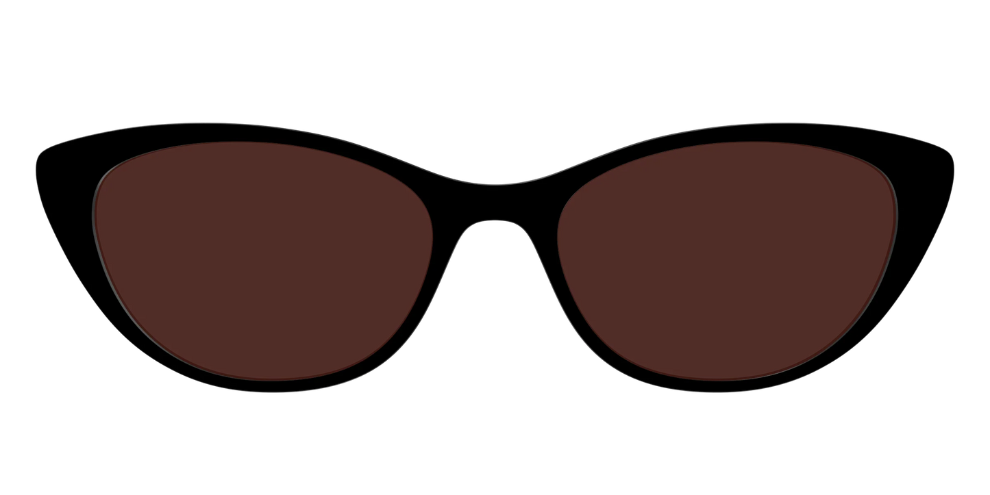The Black with Brown Golf Lens
