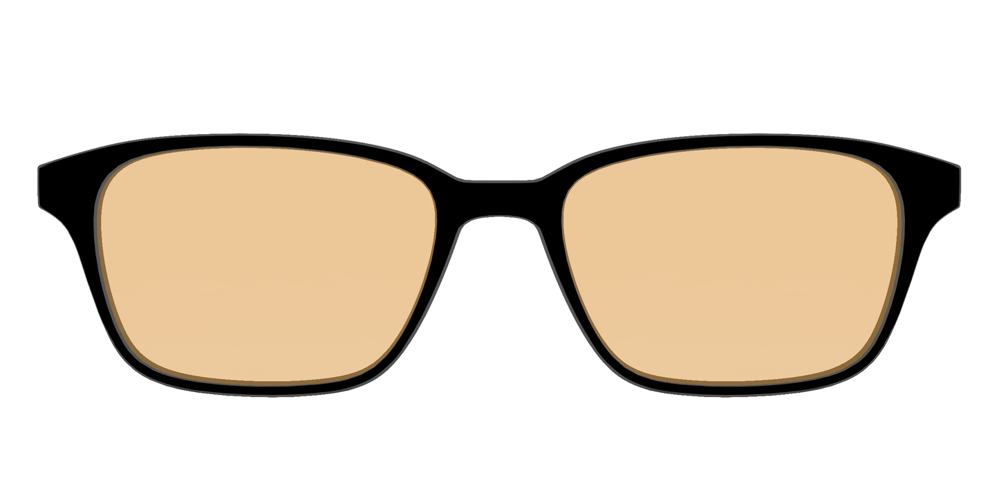 The Black With Umber Brown Lens