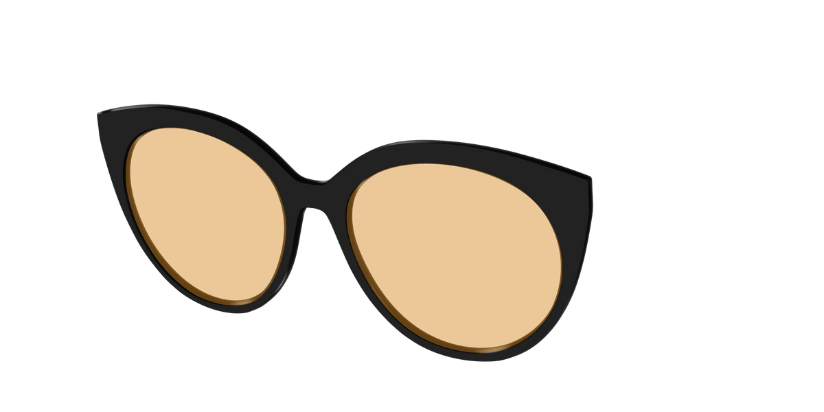 The Black With Umber Brown Lens