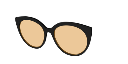 The Black With Umber Brown Lens