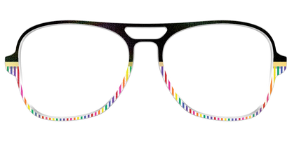 The Chic Pride Stripes Crystal with Gold Foil