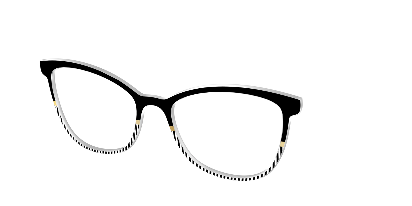 The Chic Stripes Crystal with Gold Foil