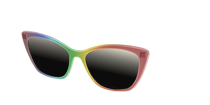The Polarized Rainbow Gradient Sun Top