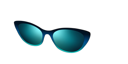 The Polarized Royal Blue to Seafoam Gradient Sun Top
