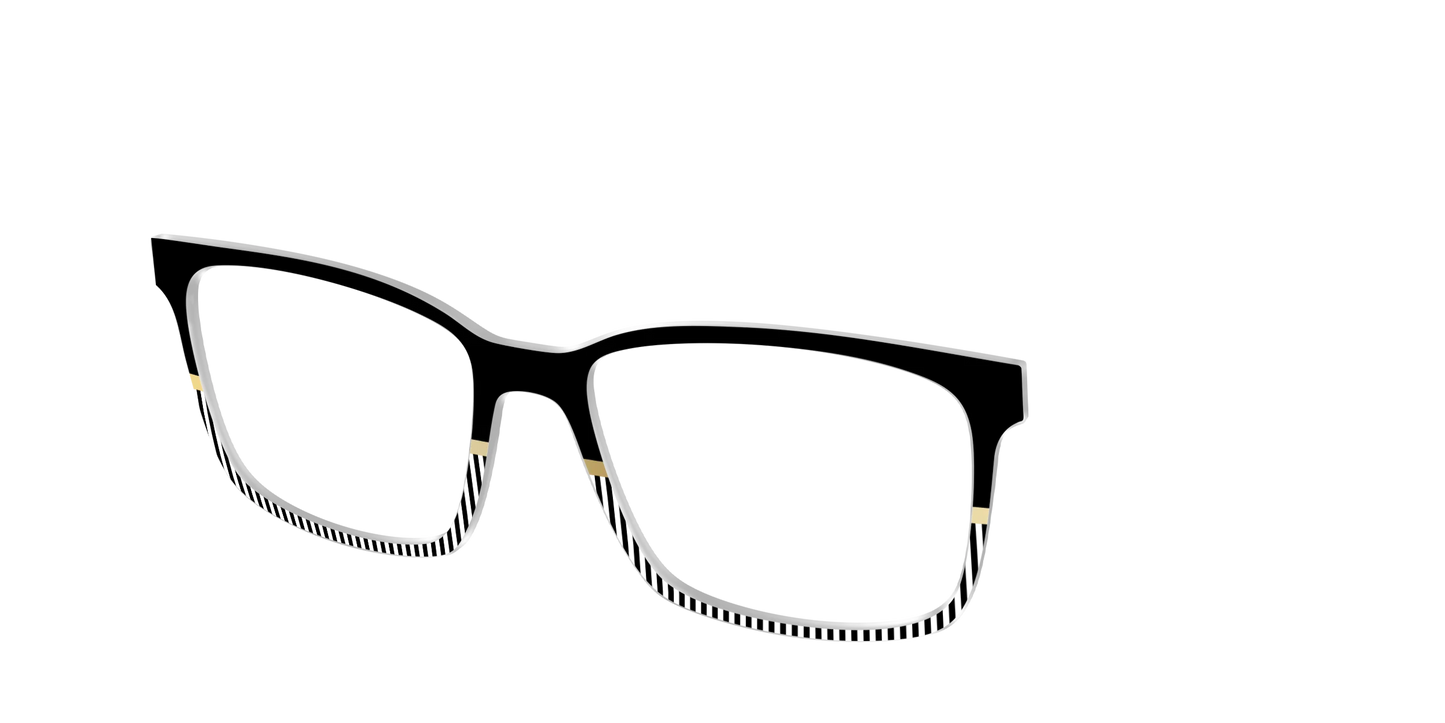 The Chic Stripes Crystal with Gold Foil