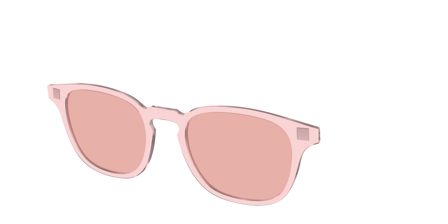 The Pink Crystal With Coral Pink Lens