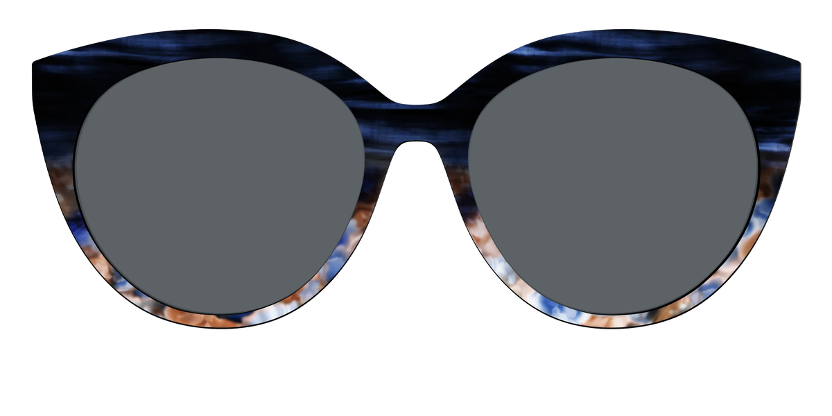 The Polarized Blue Horn Tortoise Sun Top