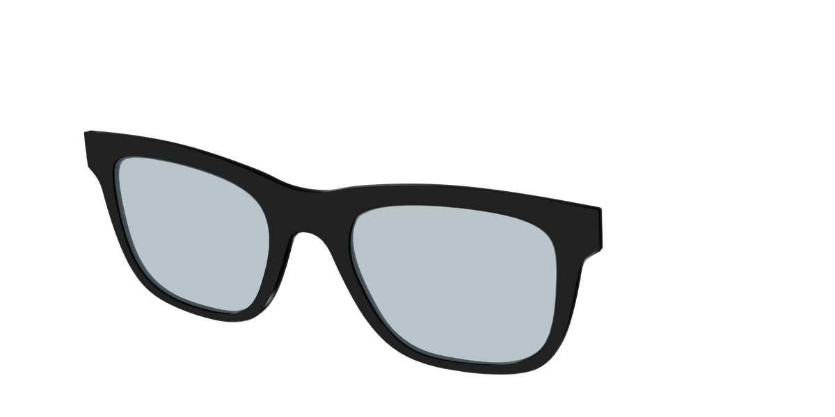 The Black With Slate Blue Lens