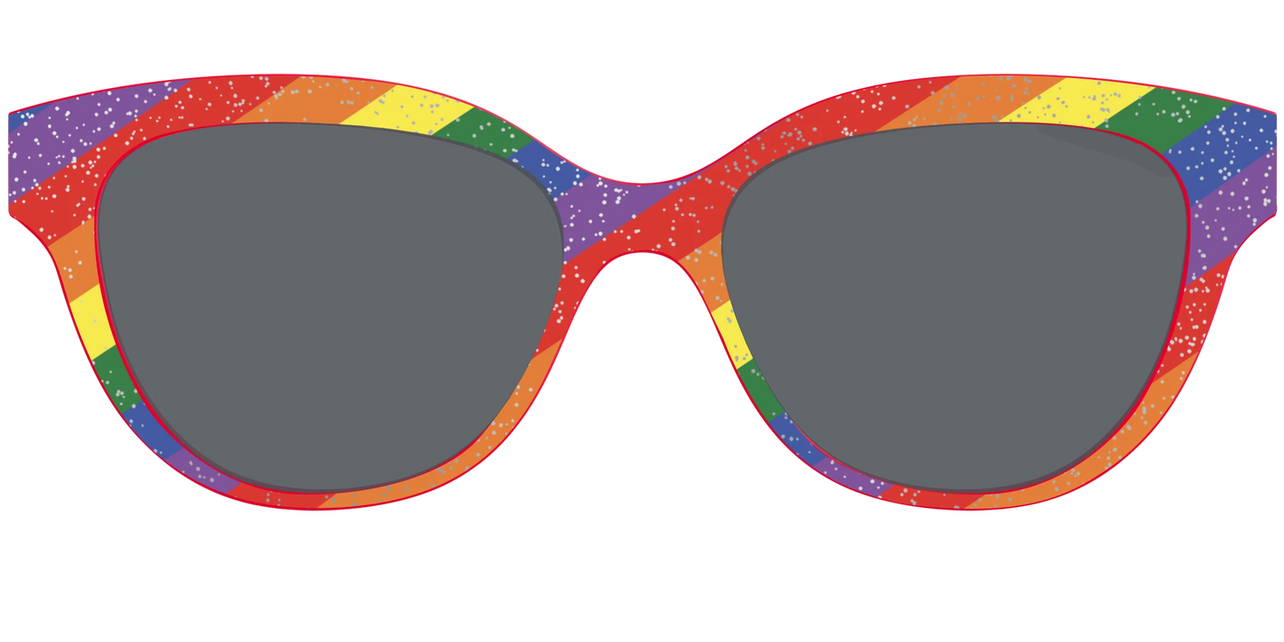 The Polarized Traditional Pride Flag Glitter Sun Top