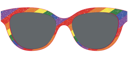 The Polarized Traditional Pride Flag Glitter Sun Top