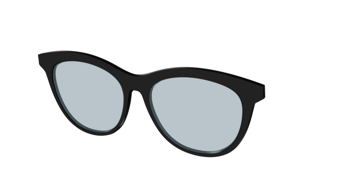 The Black With Slate Blue Lens