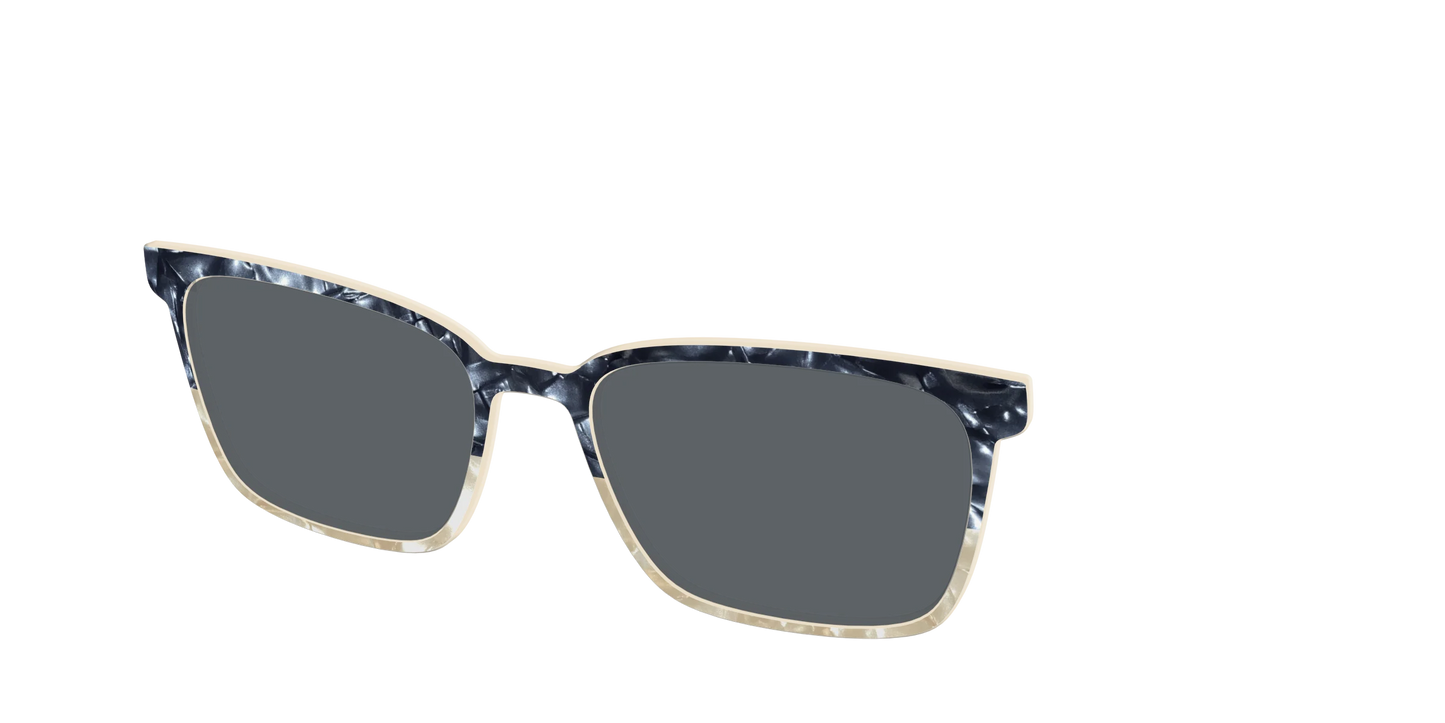 The Polarized Navy to Taupe Pearl Split Sun Top