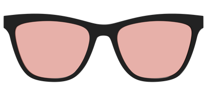 The Black With Coral Pink Lens