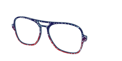 The Navy to Scarlet Gradient with Star Glitter
