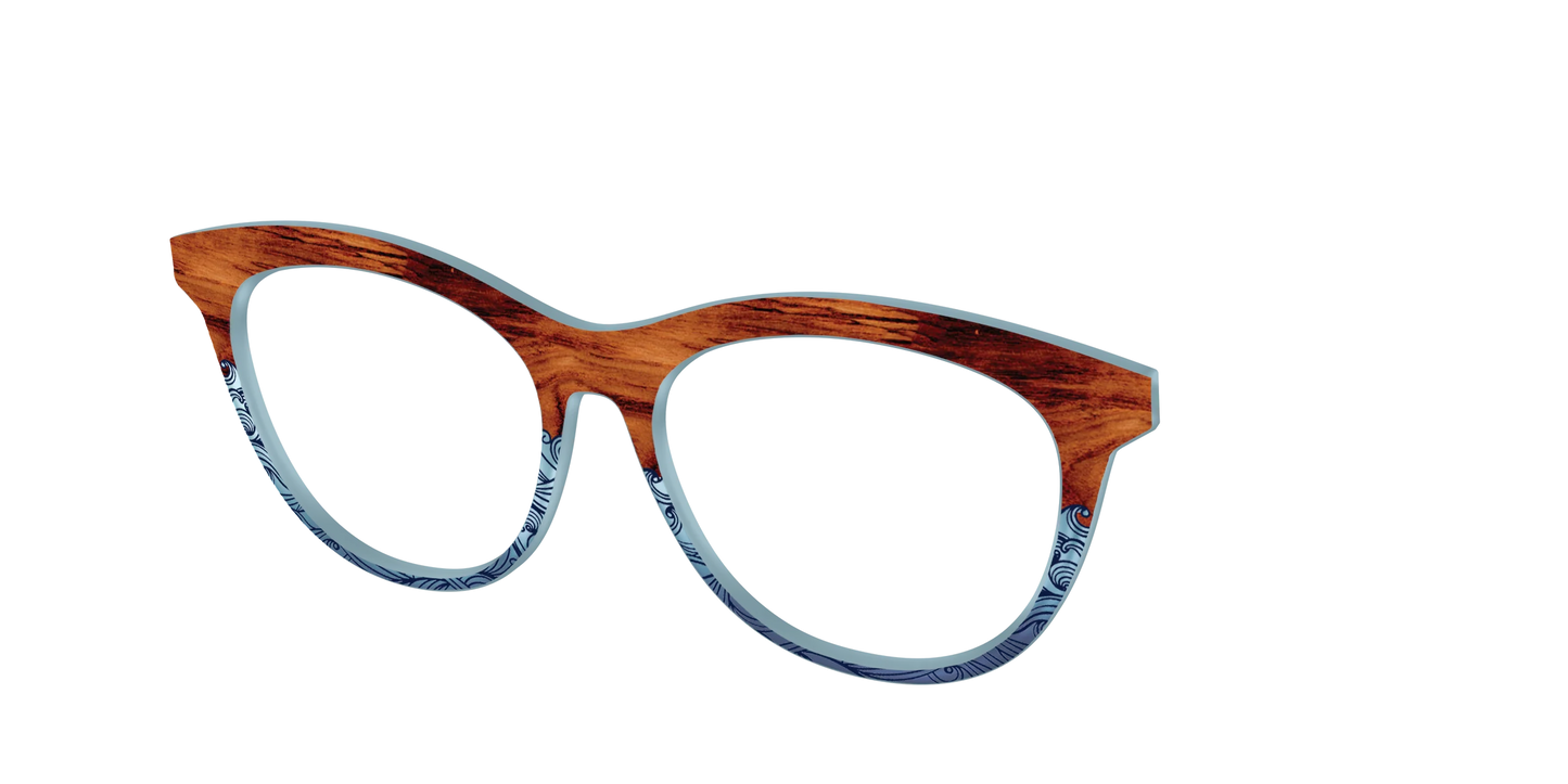 The Blue Wood Waves Crystal