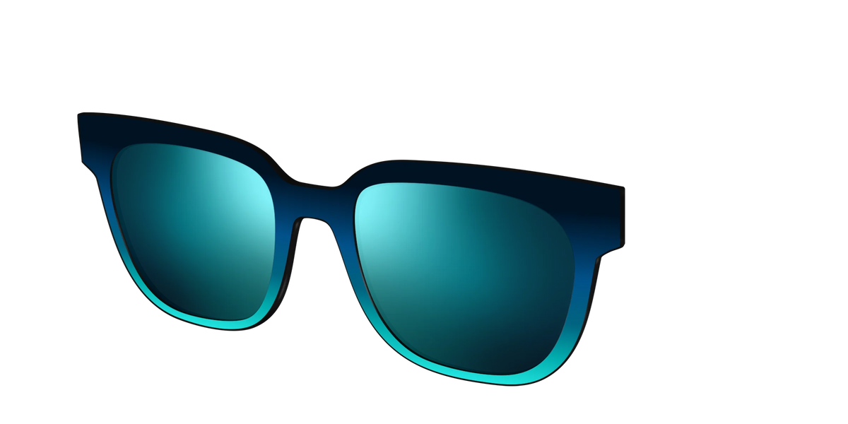 The Polarized Royal Blue to Seafoam Gradient Sun Top