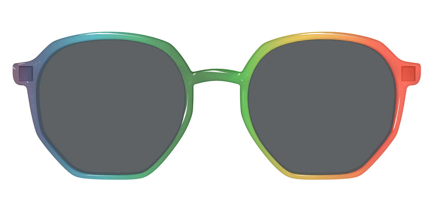 The Polarized Rainbow Gradient Sun Top