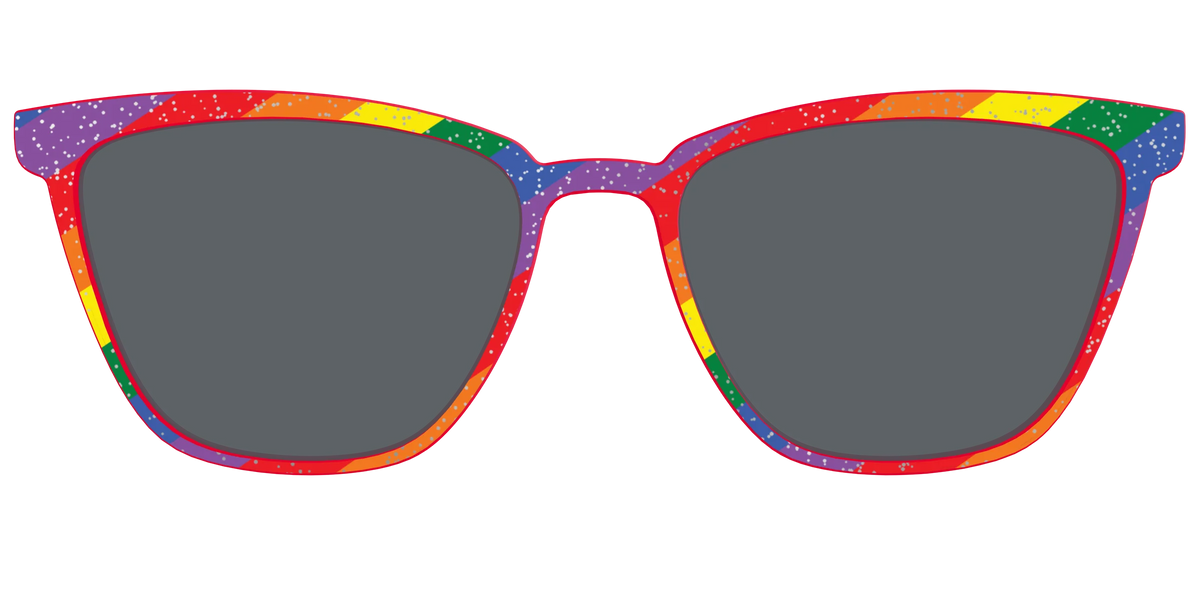 The Polarized Traditional Pride Flag Glitter Sun Top