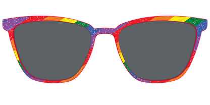 The Polarized Traditional Pride Flag Glitter Sun Top