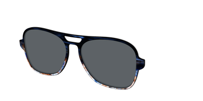 The Polarized Blue Horn Tortoise Sun Top