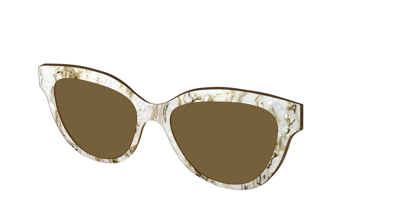 The Polarized Ivory Sand Pearl Shell Sun Top