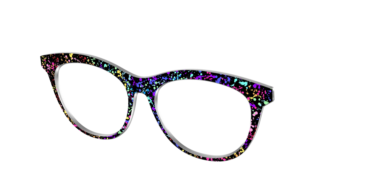 The Rainbow Splatter Black