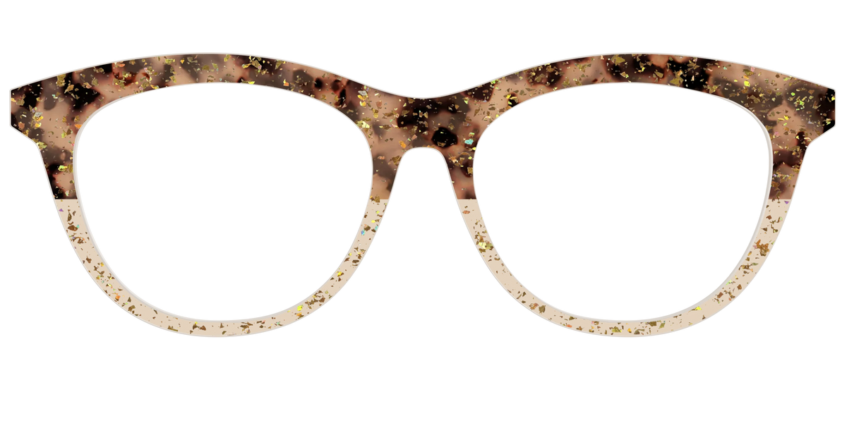 The Khaki Tortoise Crystal Split with Gold Flakes