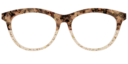 The Khaki Tortoise Crystal Split with Gold Flakes