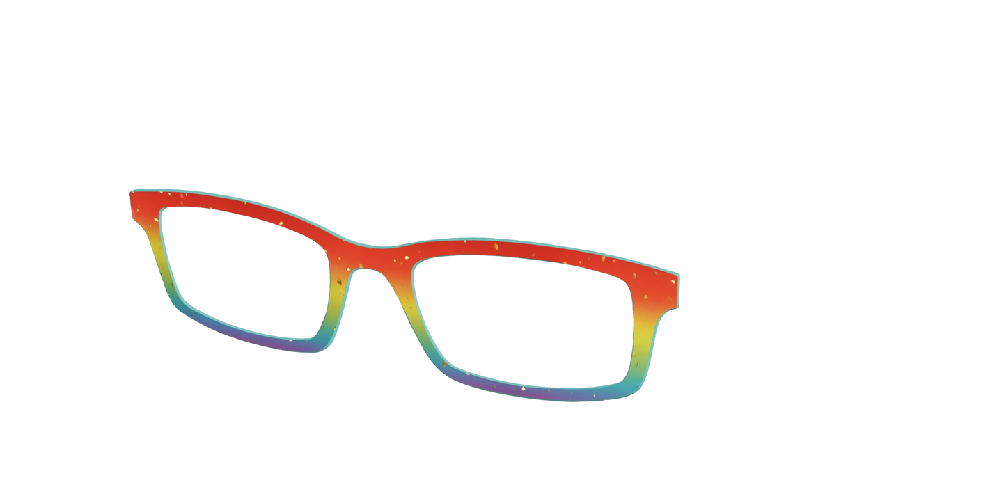 The Spectrum Gradient with Gold Flakes