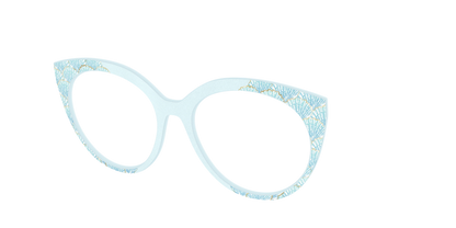 The Aquamarine Shells Shimmer with Gold Foil