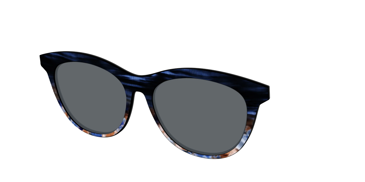 The Polarized Blue Horn Tortoise Sun Top
