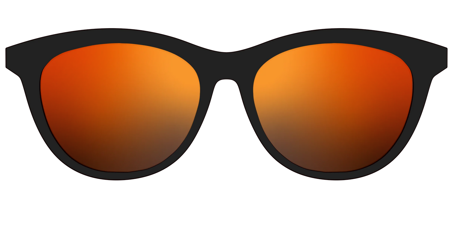 The Polarized Orange Reflective Sun Top