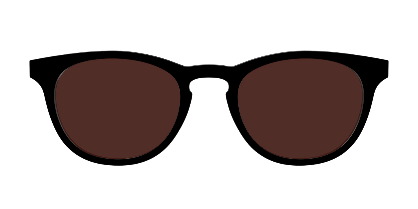 The Black with Brown Golf Lens
