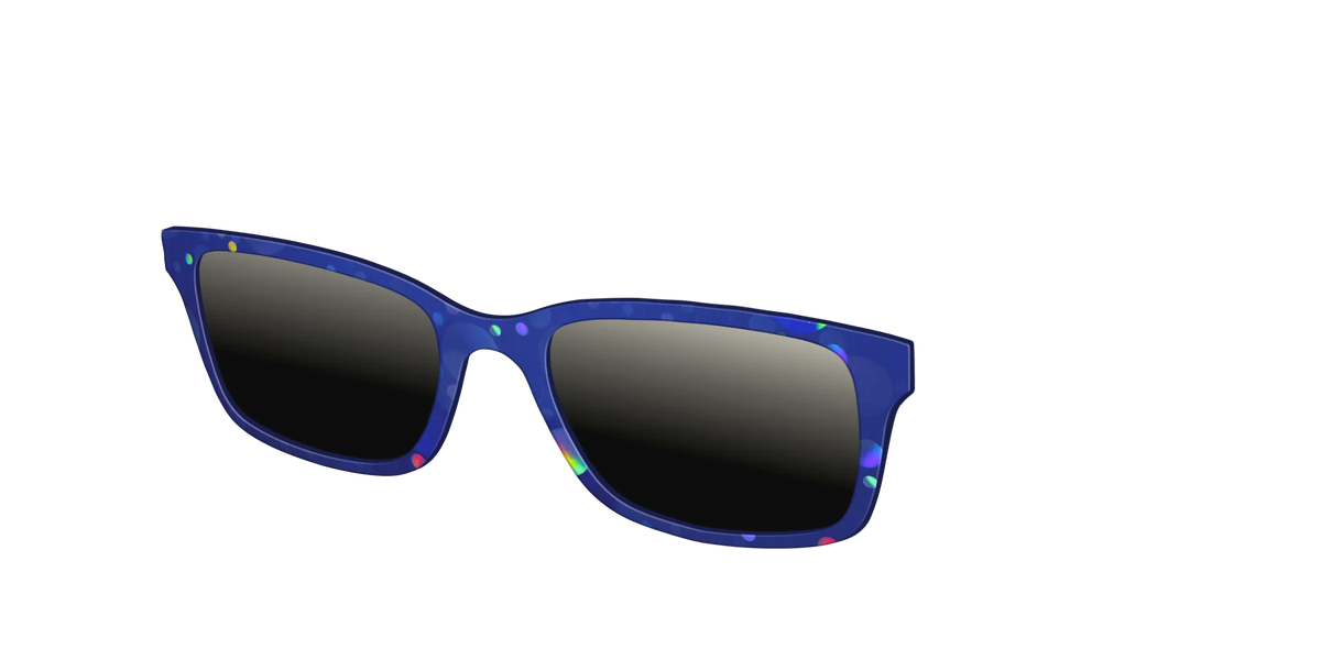 The Polarized Navy Holographic Bubbles Sun Top