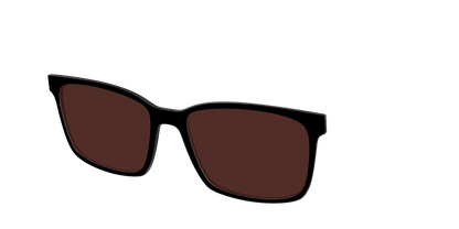 The Black with Brown Golf Lens