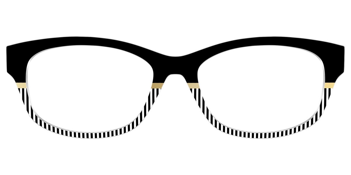 The Chic Stripes Crystal with Gold Foil