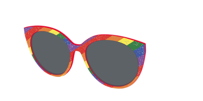 The Polarized Traditional Pride Flag Glitter Sun Top