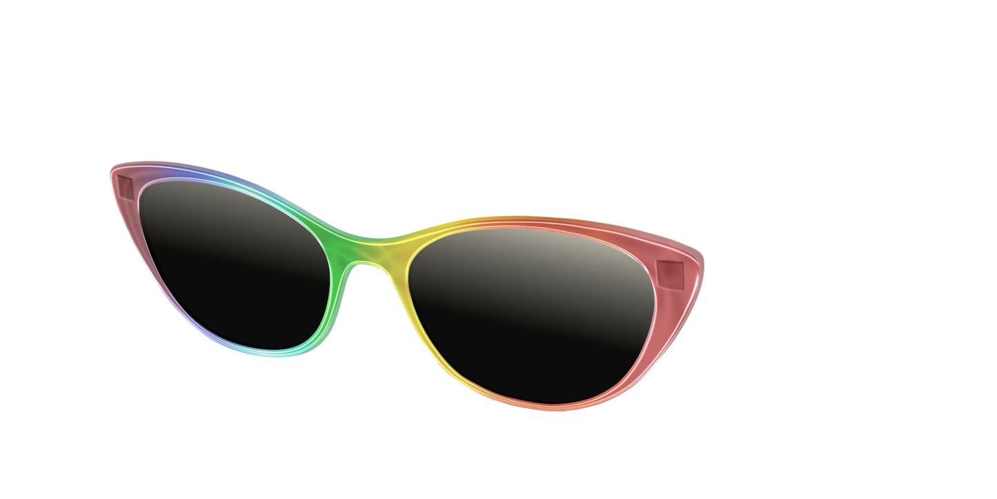 The Polarized Rainbow Gradient Sun Top