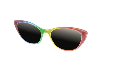 The Polarized Rainbow Gradient Sun Top