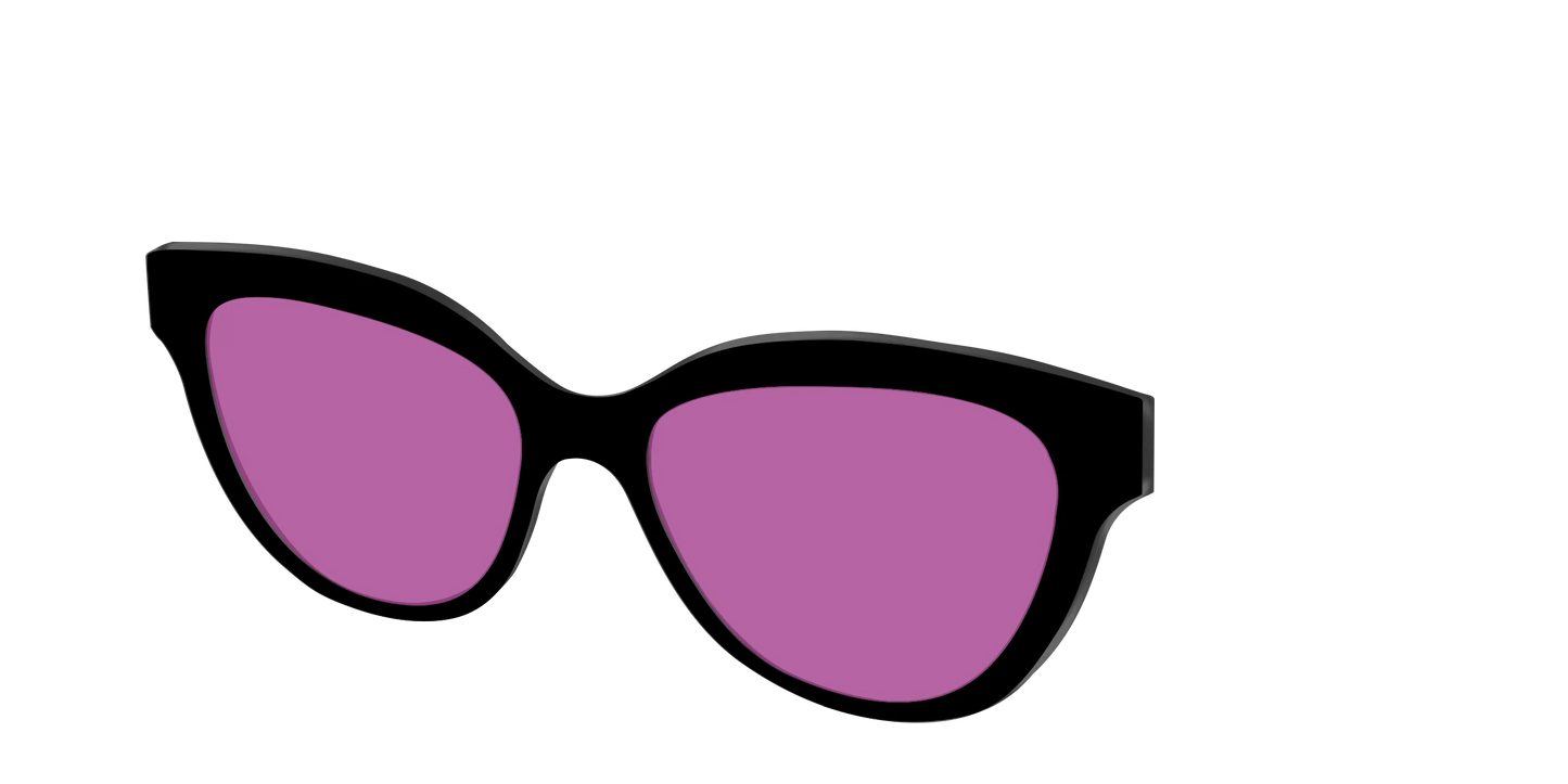 The Black with Violet Golf Lens